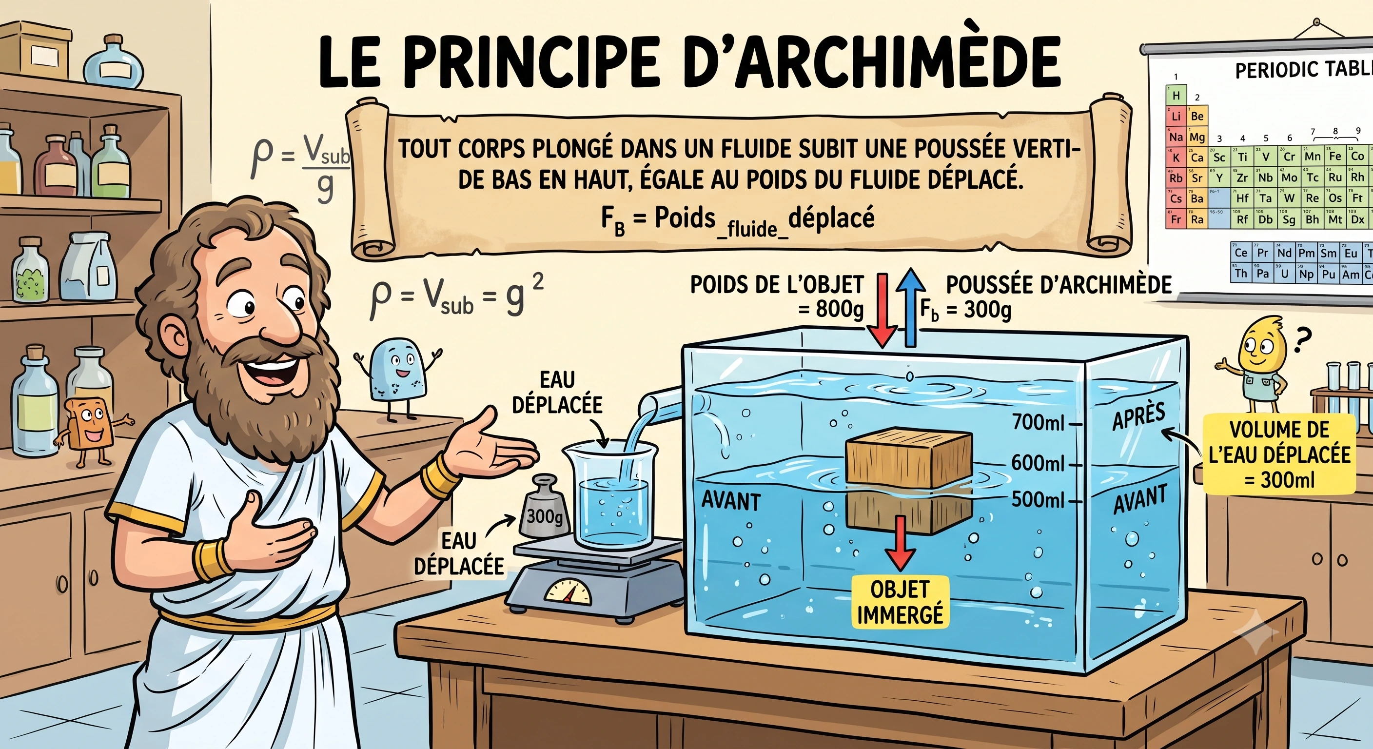 Le principe d'Archimède