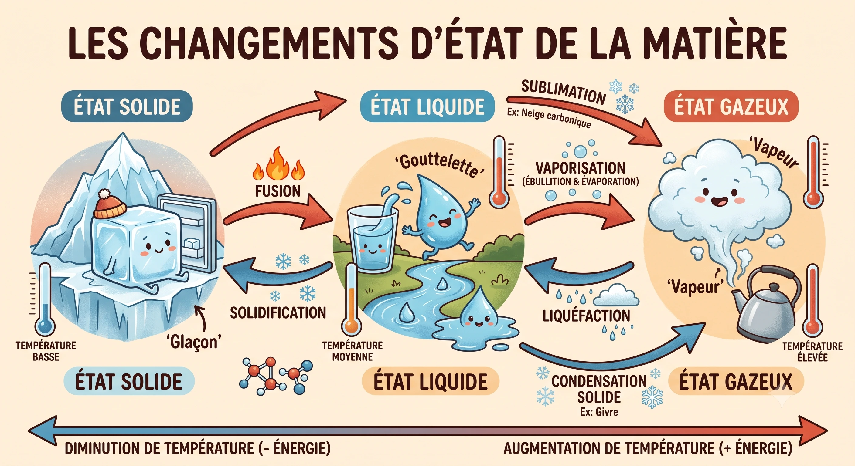 Les changements d'état