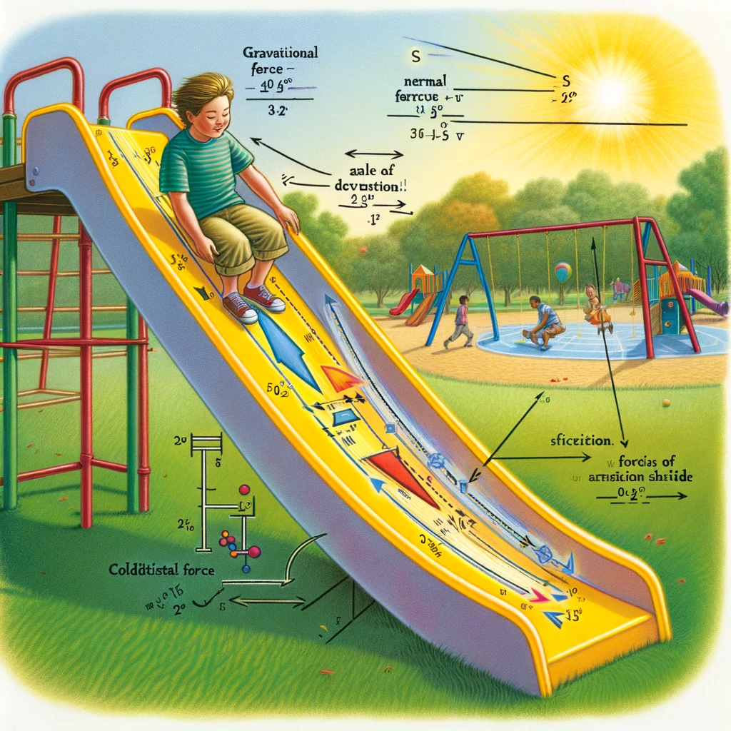 Forces de Frottement sur un Toboggan