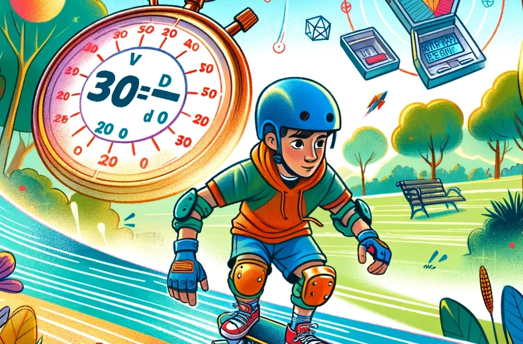Calcul de la vitesse d’un skateboard