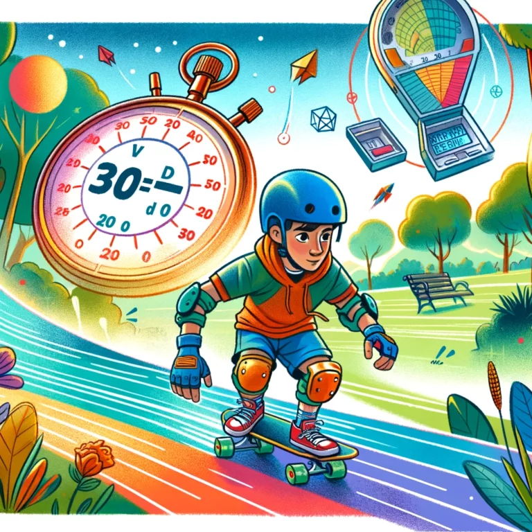 Calcul de la vitesse d'un skateboard