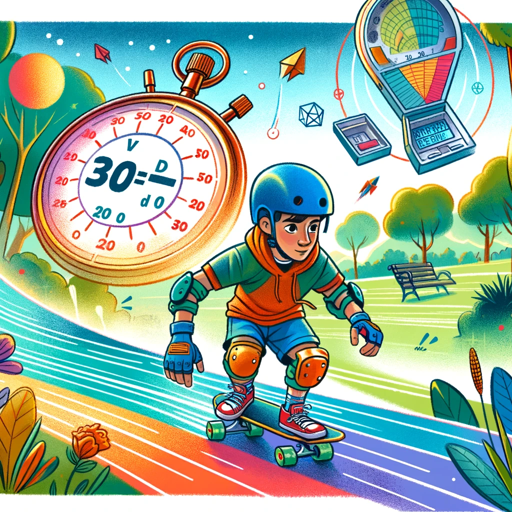 Calcul de la vitesse d'un skateboard