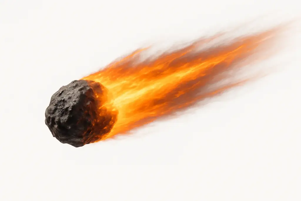 Chute d'un météorite