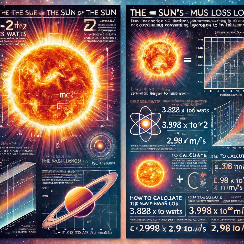 Calcul de la perte de masse du Soleil