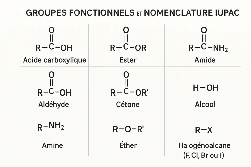 Groupes fonctionnels et nomenclature IUPAC