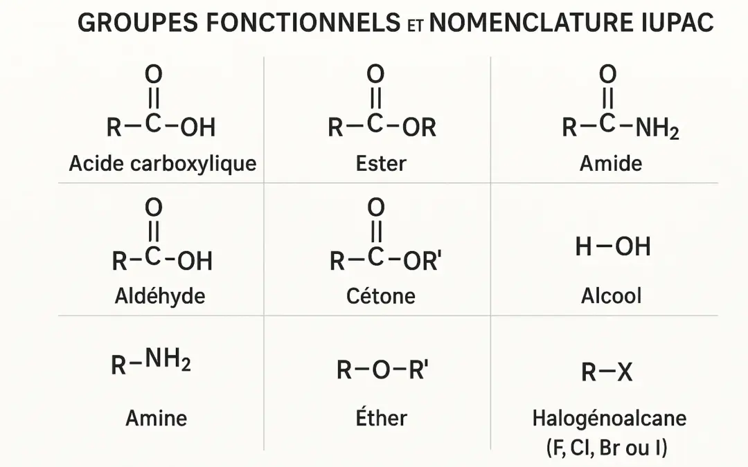 Groupes fonctionnels et nomenclature IUPAC