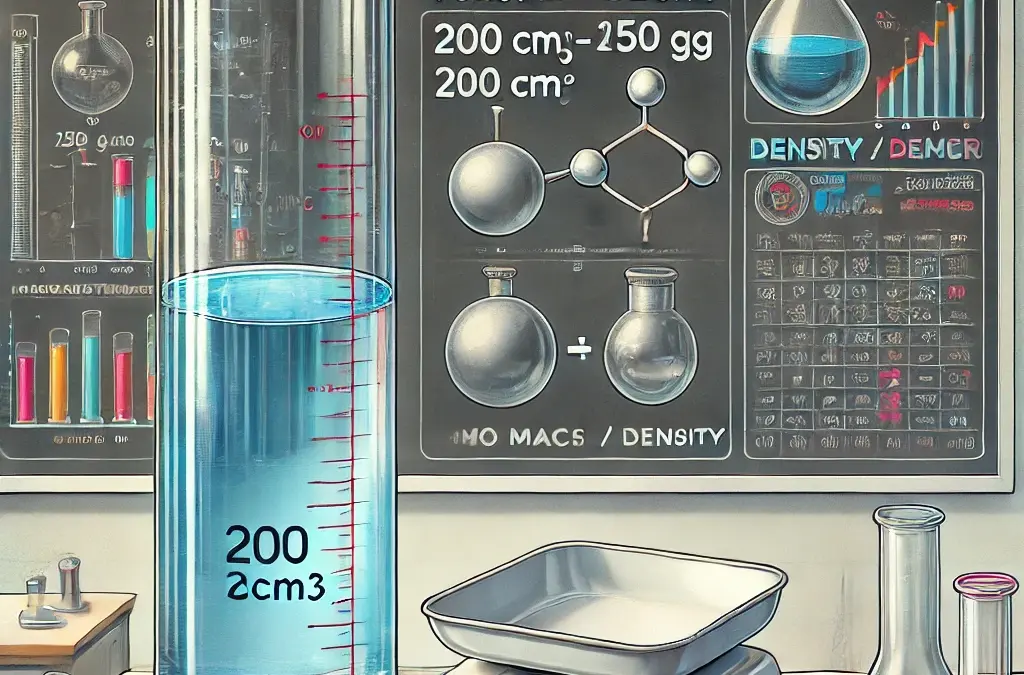 Calcul de la masse et du volume de l’eau