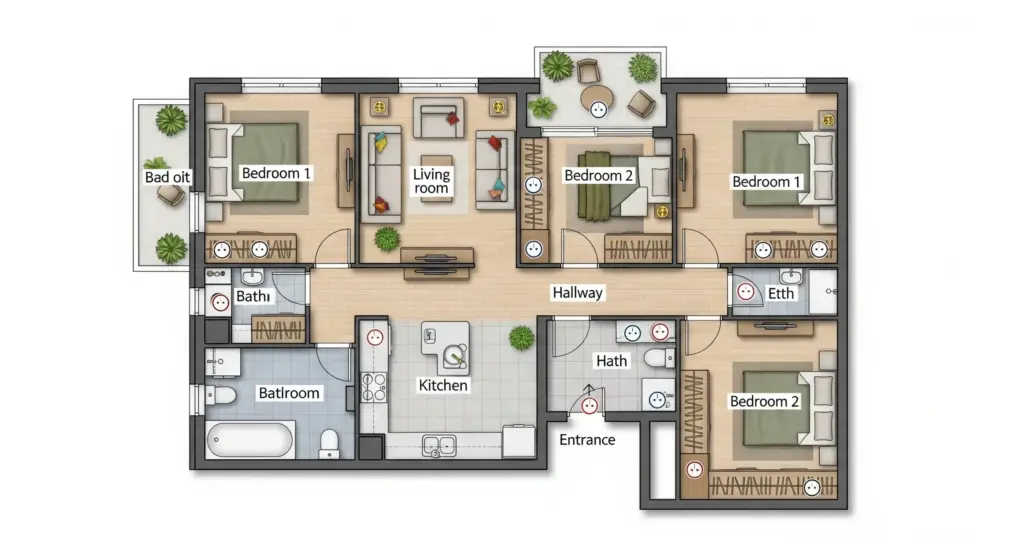 Calcul du Nombre de Prises dans une Maison