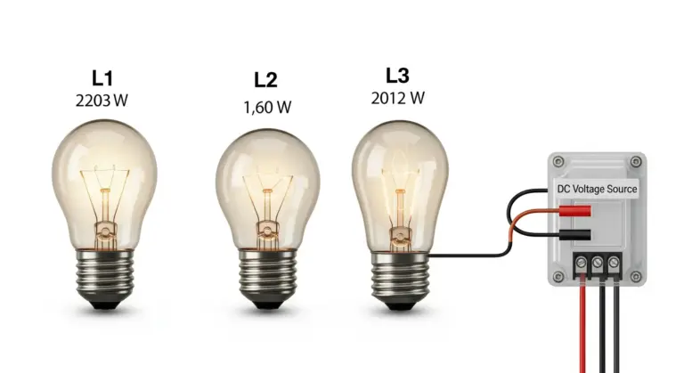 Analyse d'un Circuit en Série avec Trois Lampes