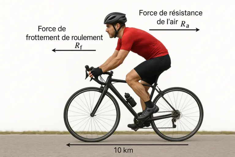 Calcul de la Force et du Travail sur un Vélo