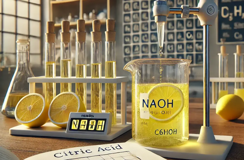 Titration de l’acide citrique dans le jus de citron