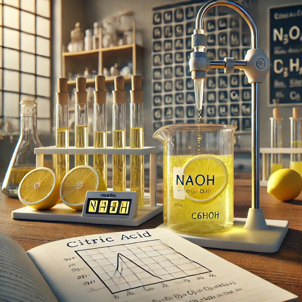 Titration de l'acide citrique dans le jus de citron
