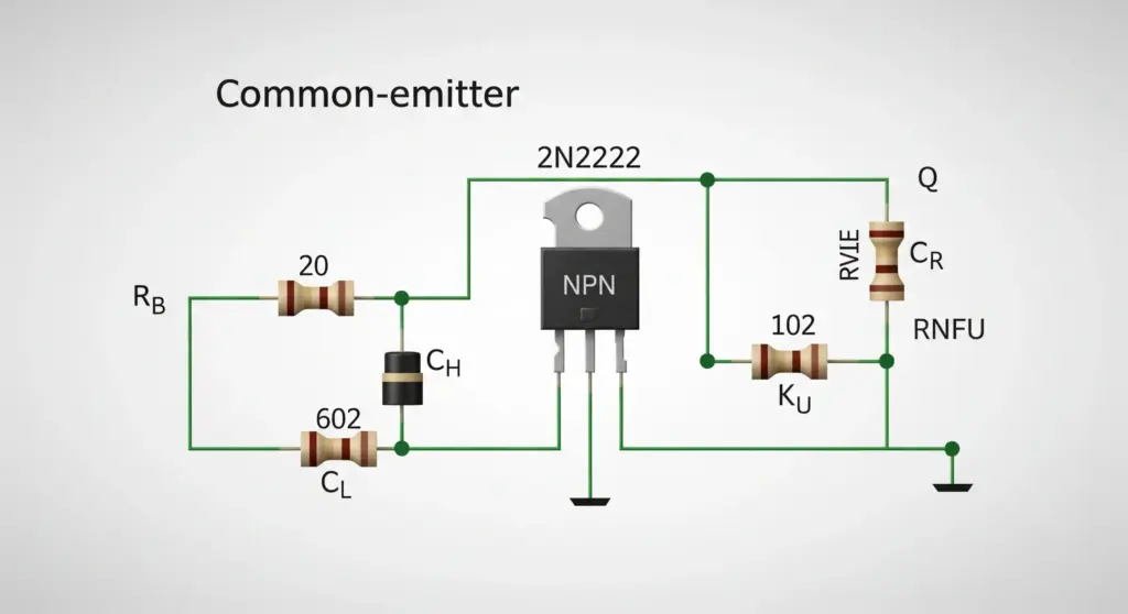 Analyse d'un Amplificateur à Transistor BJT 2N2222