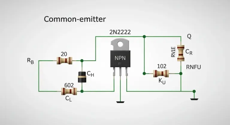 Analyse d'un Amplificateur à Transistor BJT 2N2222