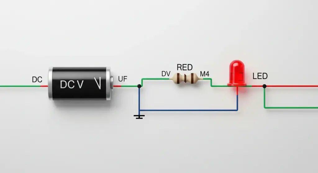 Protection d'une LED avec Calcul de Résistance
