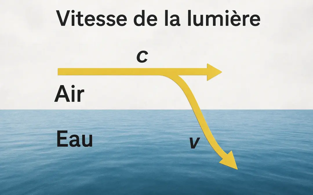 Calcul de la Vitesse de la Lumière dans l’Eau