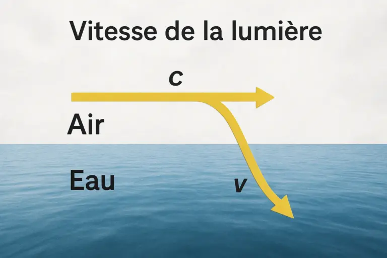 Calcul de la Vitesse de la Lumière dans l’Eau