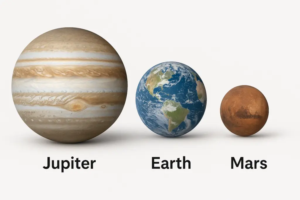 Comparaison des Tailles des Planètes exercices physique chimie