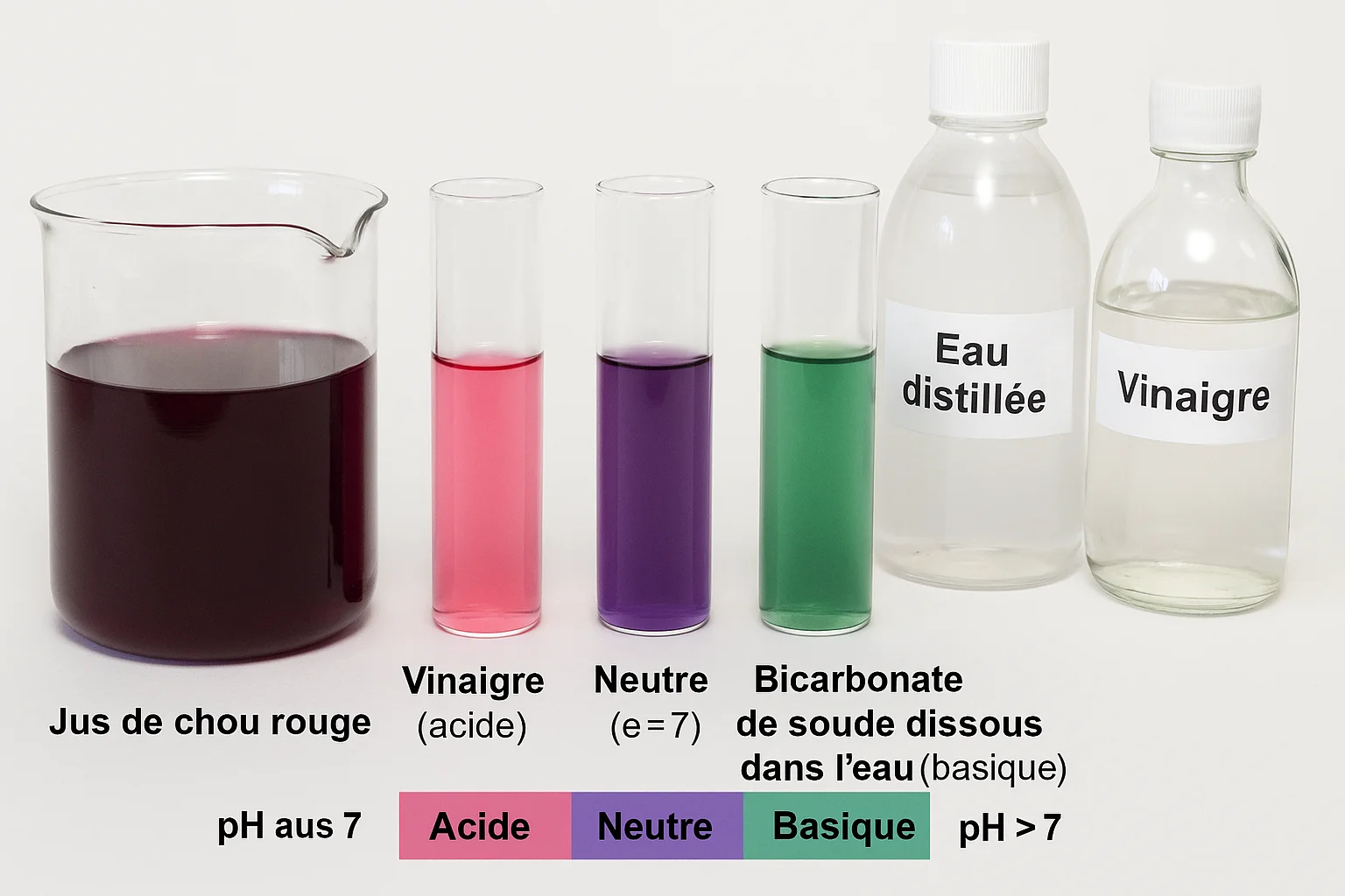 Le Test de pH avec du Chou Rouge Le Test de pH avec du Chou Rouge
