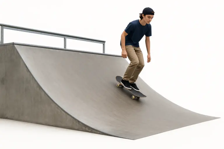 Mouvement d’un skateboarder dans un parc