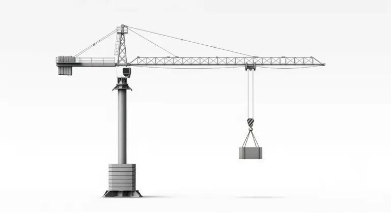 Calcul du centre de charge d'une grue