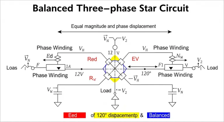 Analyse d'un Circuit Triphasé Équilibré en Étoile