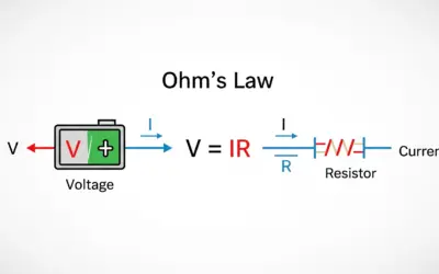 La loi d’ohm (relation tension, résistance, intensité) 
