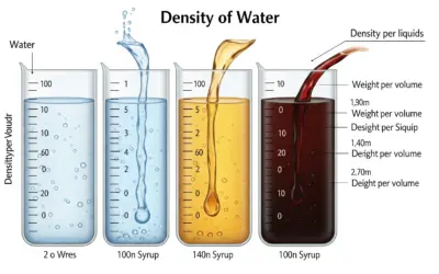 La masse volumique de l’eau et d’autres liquides