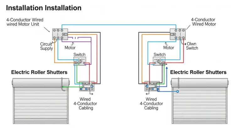 Câblage d'un circuit de volet roulant électrique