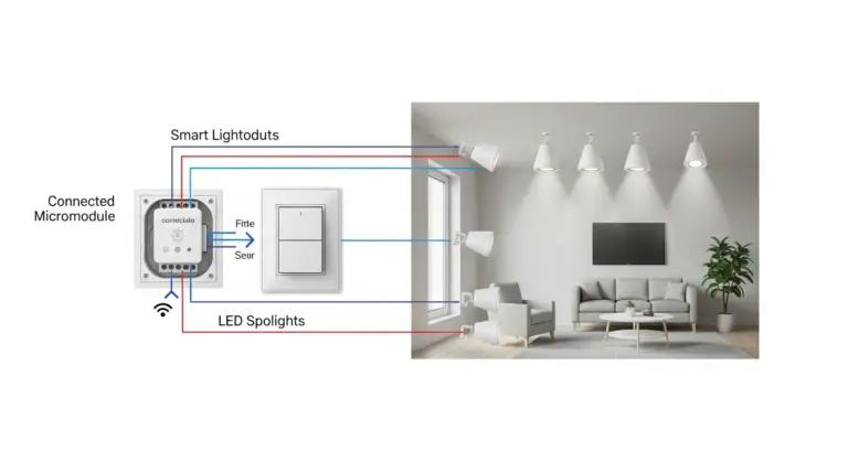  Schéma d'un éclairage connecté