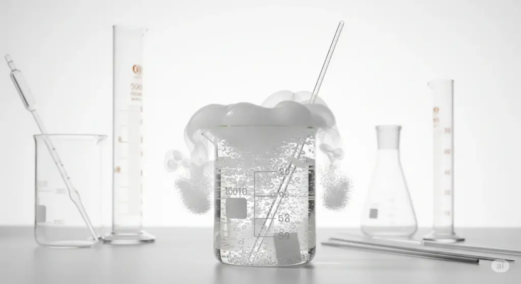 Réaction du Vinaigre et du Bicarbonate exercices physique chimie