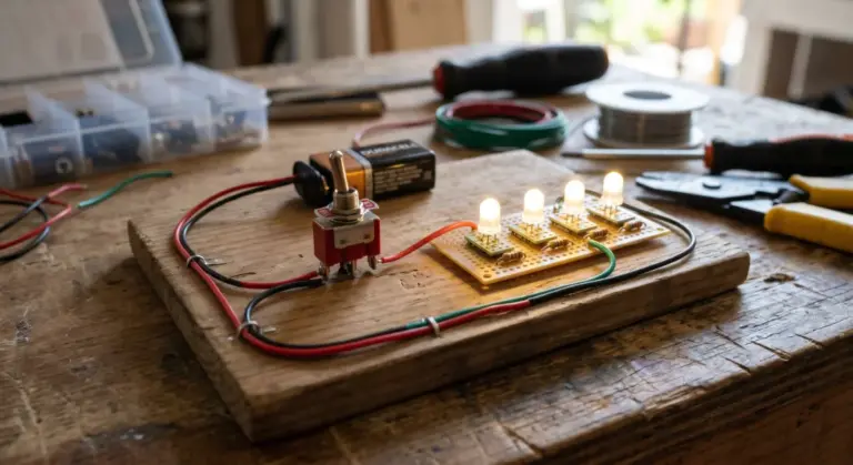 Circuit electrique d’Éclairage LED avec Interrupteur
