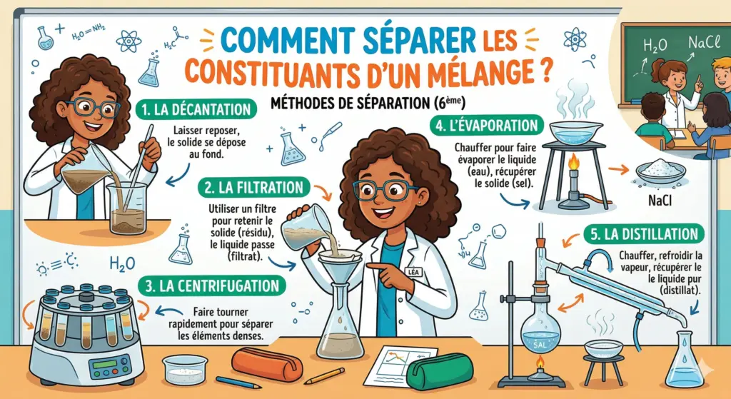 Comment séparer les constituants d'un mélange